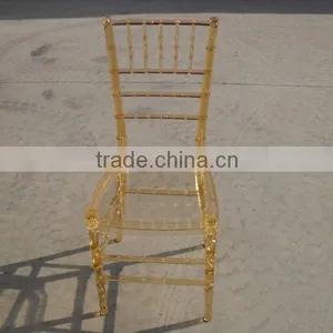 Modern Stacking Plastic Chair, Clear Polycarbonate Chiavari Chair thumbnail-3