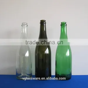 Empty 750ml Antique Green Glass Wine Bottle thumbnail-1