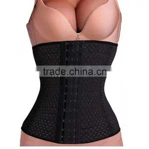 Two Color 2015 Wholesale 100% Latex Breathable Waist Trainer Corset With a Hole Very Cheaper thumbnail-3