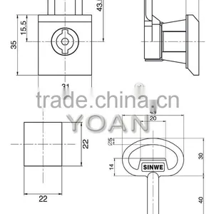 the Universal Key of Triangle Lock Key Cabinet Locks thumbnail-4