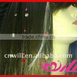 Beautiful Girl's Hair Crystals String Crystal Hair Extension Strand thumbnail-1