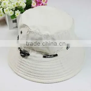 Plain White Cotton Bucket Hat With Short Brim thumbnail-1