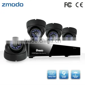 Zmodo 4CH DVR Outdoor Dome CCD Camera Security System thumbnail-1