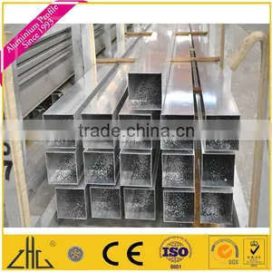 Wow!!! Wood Powder Coating Square Rectangular Aluminium Pipes 100mm , Aluminium Pipe Cladding Marble , Aluminium Pipe 6082 T6 thumbnail-1