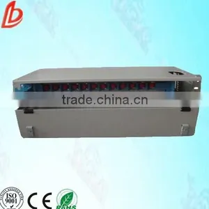 Fiber Optic 19 Inch 2U 24 Ports Rack Mount ODF Fiber Optical Patch Panel thumbnail-1