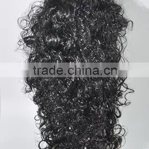 Popular Long Black Kinky Curls Wig Synthetic Costume Wig N267 thumbnail-3