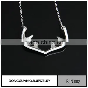925 Sterling Silver Jewelry Rhodium Matte Necklace in China thumbnail-3