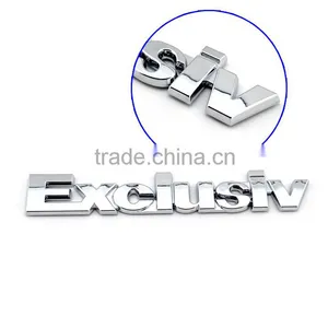 Wholesale Chrome Abs 3D Letters Car Enamel Pin Badge thumbnail-2