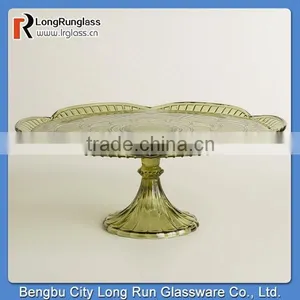 LongRun Top Selling GreenGlass Marcella Cake Stands Special Design Glassware With OEM Design thumbnail-1