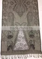 Fancy Beads Lace Wool ShawlsFancy Beads Lace HC-04 thumbnail-1