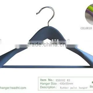 RUBBER SOFT PAITING WOODEN SUIT WOODEN HANGER thumbnail-1