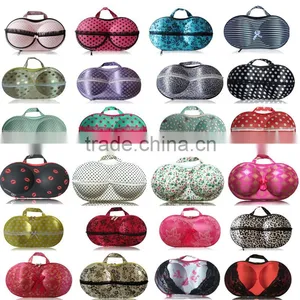 Cheap Wholesale Travel Bra and Underwear Storage Box Case Bra and Panty Bag thumbnail-1