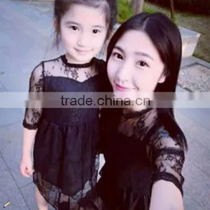 Sexy Wholesale Black Lace Dress 2015 Good Material Black Lace Dress thumbnail-2