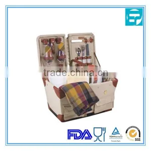 Stainless Steel Family Picnic Set With Basket thumbnail-1