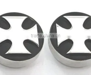 All Sales Interior Dash Knobs (set of 4) AC+4wd Knob- Iron Cross Black thumbnail-1