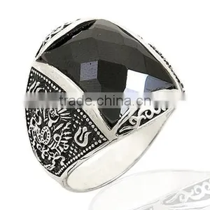 925K Sterling Silver Ottoman Empire Tulip Men Ring thumbnail-1