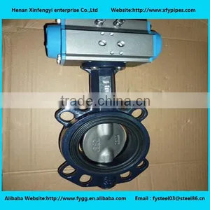 Pneumatic Multi-level Ductile Iron Wafer Butterfly Valve thumbnail-1