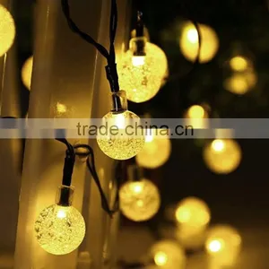 Christmas Holiday Name Solar Power 4.8M 20 LED Ball String Lights thumbnail-1
