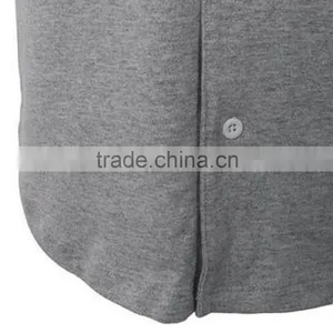 Grey Custom Active Short Sleeve Button Blank Men Baseball Jersey thumbnail-5