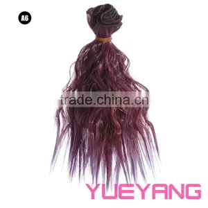 Red Wine Color Twisted Curl Braiding Hair Extensions thumbnail-1