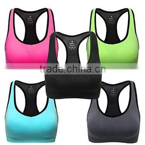 Women Racerback Sports Bras High Impact Workout Gym Activewear Bra thumbnail-5