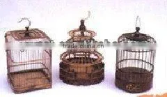 Outdoor Handle Wooden Bird Cage, Handmade Antique Bird Cage thumbnail-1