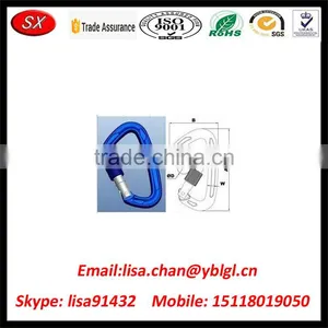 Custom Blue Anodized Aluminum Climbing Carabiner With Big Breaking Power thumbnail-1