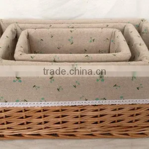 Wicker Nested Storage Boxes Without Lids thumbnail-1