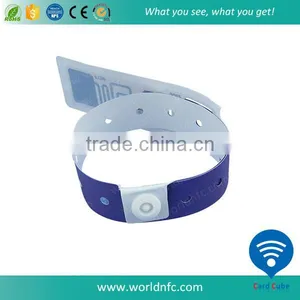 Custom Design One Time Use Disposable NFC Coated Paper RFID Wristband For Event thumbnail-4