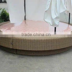 Fancy Contemporary Theme Hotel Wicker Round Beds thumbnail-6
