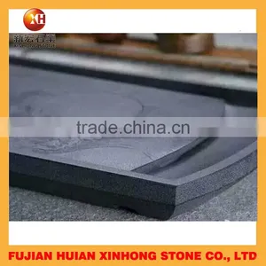 Wholesale!hollow Out Drainage Black Granite Stone Tea Tray With High Quality thumbnail-3