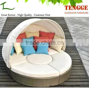 YH-8039B Rattan Sofa Bed Product Rattan Round Outdoor Furniture thumbnail-4