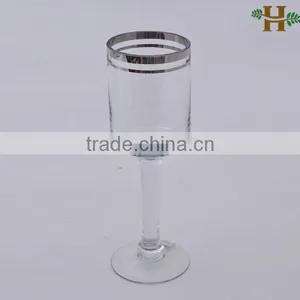 Handmade Quality Long Stemmed Wedding Decorative Glass Candle Holder thumbnail-2