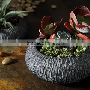 2017 Cheap Balcony Fiberglass Flower Pot Outdoor Round Planters thumbnail-4