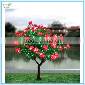 Artificial Peony Flower Tree With Lights thumbnail-1
