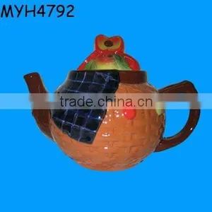 Rustic Terracotta Teapot With Special Lid thumbnail-1