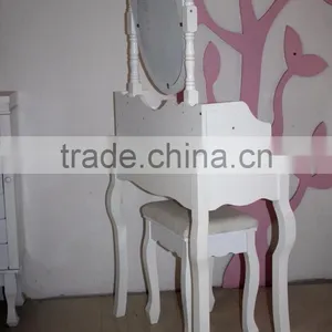 Wooden Dressing Table With Mirros and Stool /Dressing Table /Wooden Dresser/mirror Furniture Dressing Table thumbnail-5
