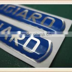 2015 China Manfucture 2 DOMED Design STICKERS Silver on Blue thumbnail-3
