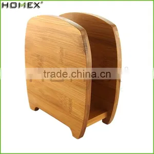 Wholesale Hotel Bamboo Recipe File or Napkin Holder Ecof-friendly Kitchens Bamboo Recipe Card Box and File Holder Hig/Homex_BSCI thumbnail-1