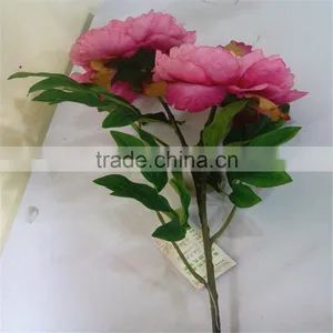 SJ20170052 Artificial Pink Fabric Peony Flower for Indoor Decoration thumbnail-4