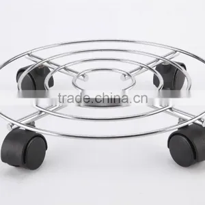 Home Removable Metal Flower Shelf Plant Trolley Metal Wire Flower Shelf thumbnail-2