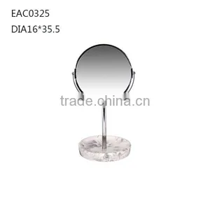 Make up Mirror With Marble Effect Base Holder thumbnail-1