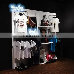 Wood Wall Flooring Stand for Clothing Shop thumbnail-3