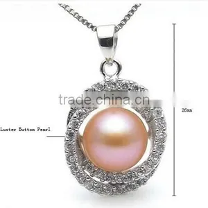 Silver Chain Chinese Pearl Necklace thumbnail-1