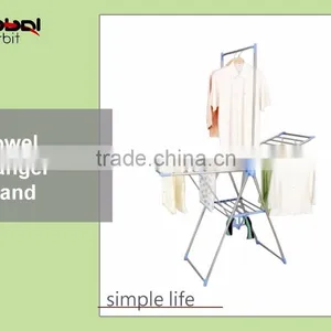 Home Furniture Durable Foldable Clothes Drying Rack With Towel Hanger Rail thumbnail-3