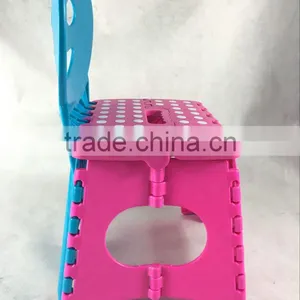 Factory Price Colorful Smile Face Kids Plastic Folding Chair thumbnail-6