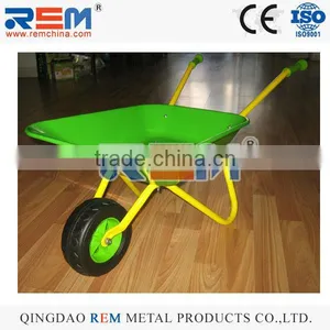 Baby Wheel Barrow WB0102 One Solid Wheel Metal Tray Cheap Cart thumbnail-1