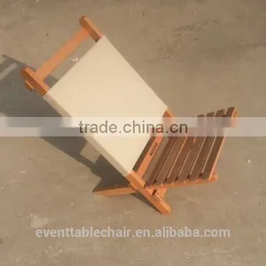Outdoor Portable Wooden Beach Folding Chairs With Canvas Wholesale thumbnail-3