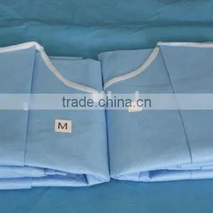 Single Use Knit Cuff Blockade Unisex Doctor and Nurse Gown thumbnail-1