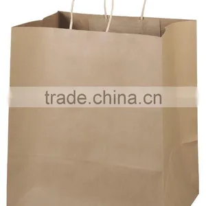 Brown Kraft Paper Bags With Twisted Paper Handles thumbnail-3